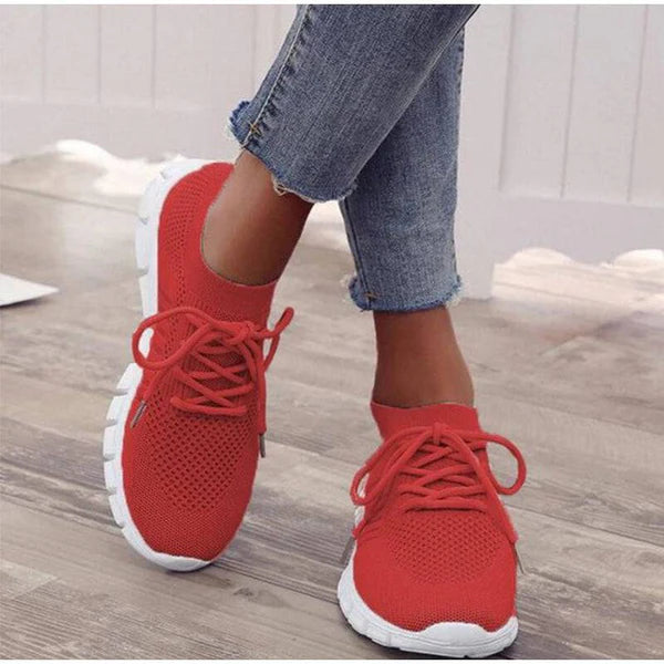 Isabelle – Knit Walking Sneakers with Breathable Mesh Upper and Cushioned Sole