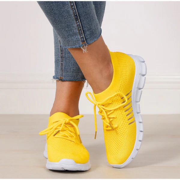 Isabelle – Knit Walking Sneakers with Breathable Mesh Upper and Cushioned Sole