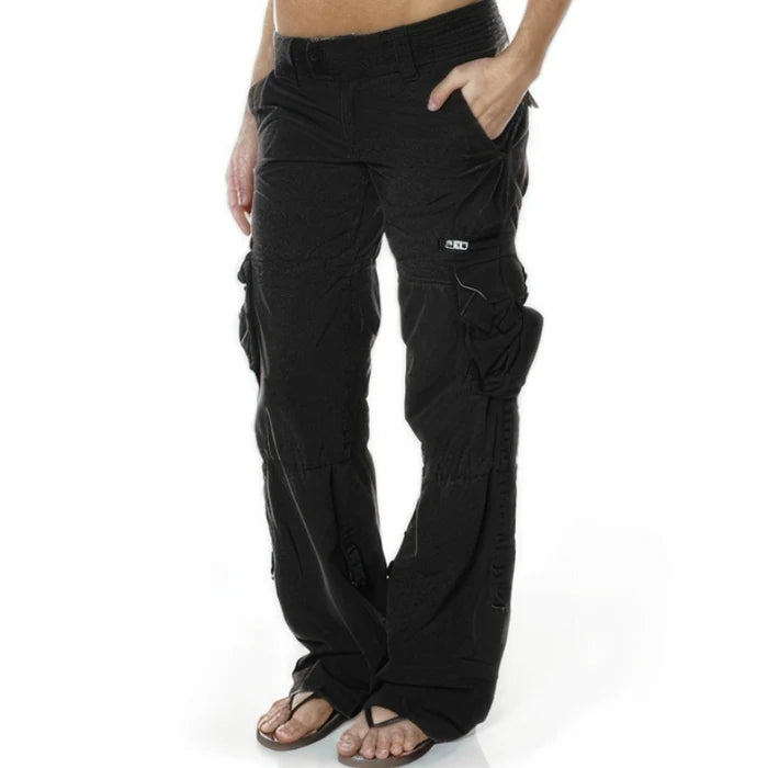 Lana - Utility Cargo Pants with Adjustable Waist and Pockets
