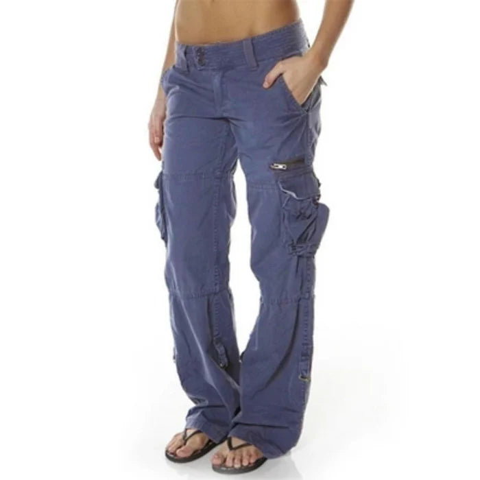 Lana - Utility Cargo Pants with Adjustable Waist and Pockets