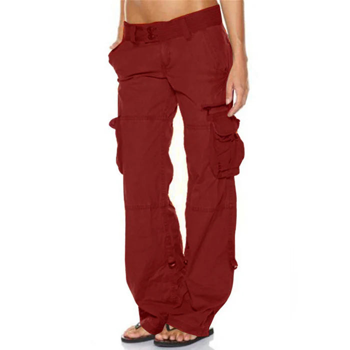 Lana - Utility Cargo Pants with Adjustable Waist and Pockets