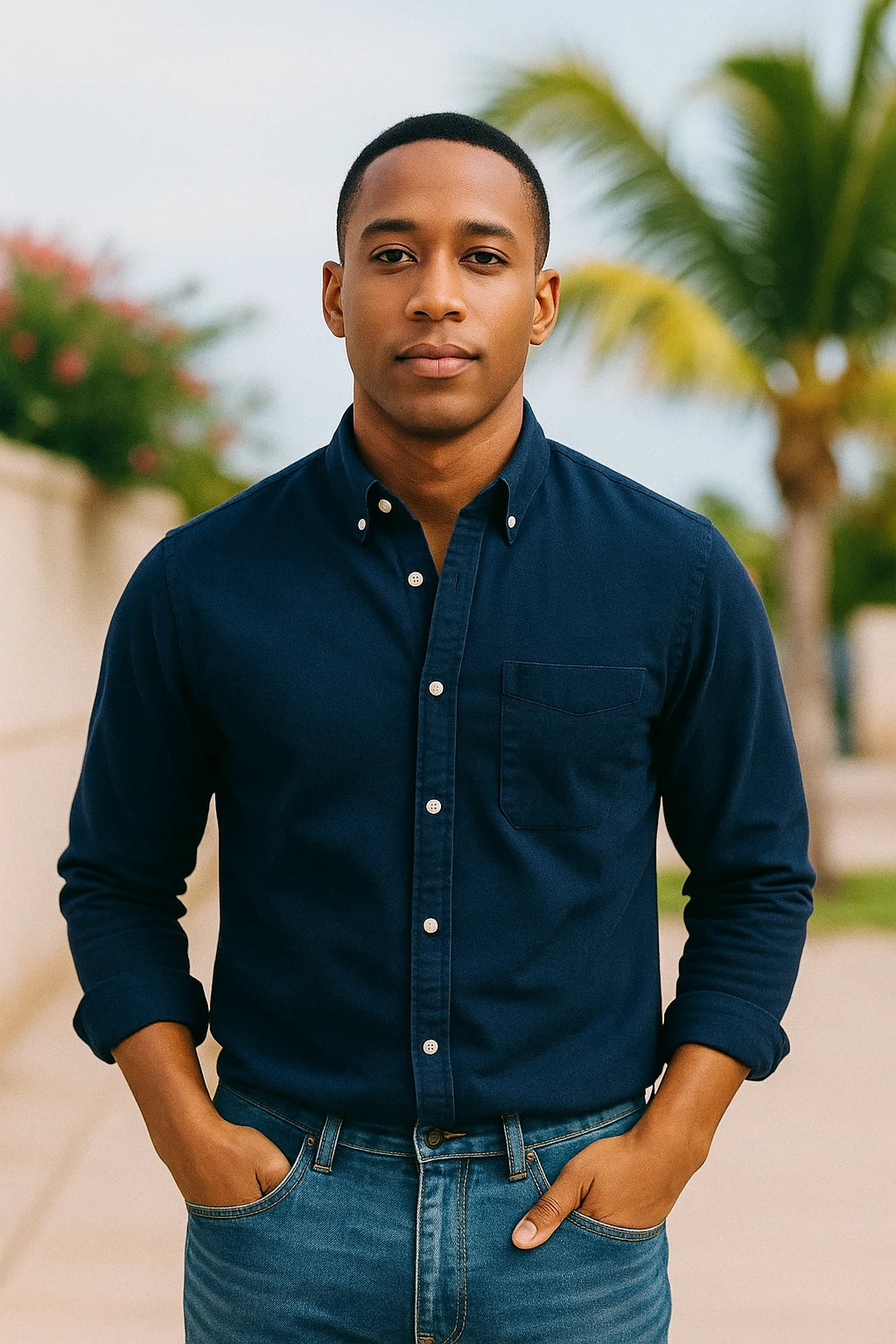 Caleb - Button-Down Oxford Shirt with Structured Collar