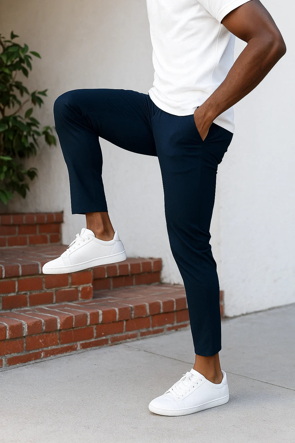 Liam – Slim-Fit Stretch Trousers with Tapered Ankle Cut