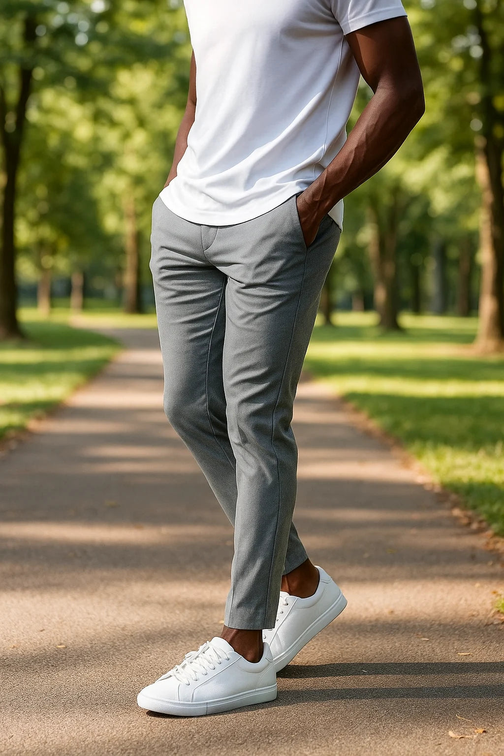 Liam – Slim-Fit Stretch Trousers with Tapered Ankle Cut